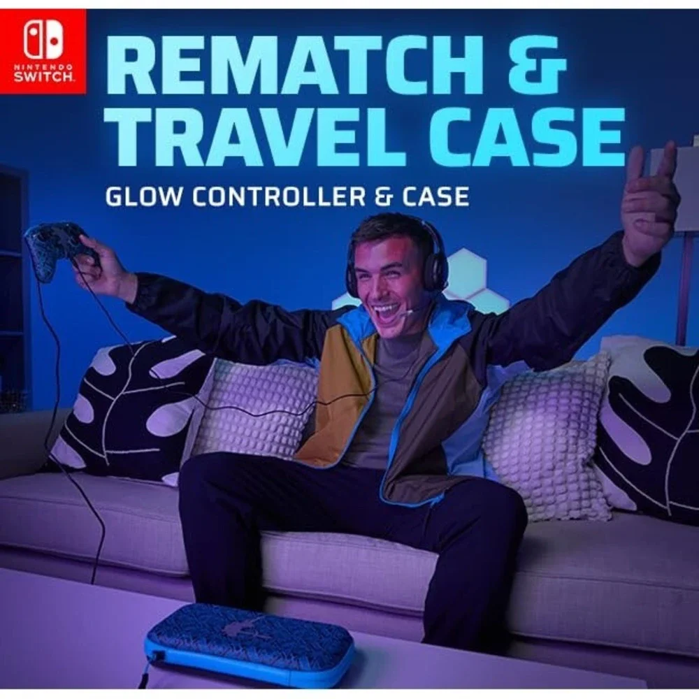 PDP REMATCH GLOW Sheikah‎ Shoot Wired Controller Travel Case Nintendo Switch